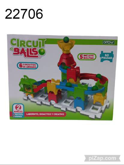 Imagen de CIRCUIT BALLS 6 CIRUCITOS DE ARMADO 40 PZAS 10.25